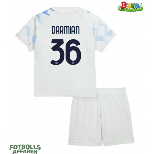 Inter Milan Matteo Darmian #36 Bortaställ Barn 2025-26 Kortärmad (+ Korta byxor)